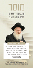 Rav Mattisyahu Salomon Vaadim - Mussar - Yiddish - USB